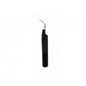 premium quality stainless steel eyelash tweezers in black color