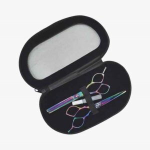Hair Cutting Scissors 2-Pcs Multi Color Duo Set