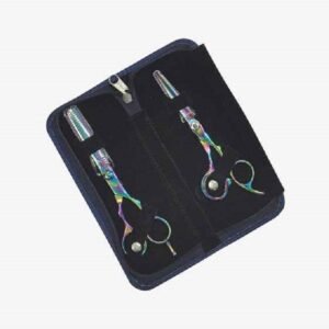 Hair Cutting Scissors 2-Pcs Multi Color Duo Set