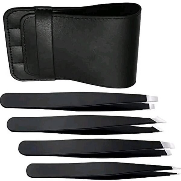 Eyelash tweezers in Black Color 4 Pcs Set - Image 2