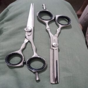 Hair Cutting Scissors Premium Quality 2 Pcs Set in light Pink Colour
